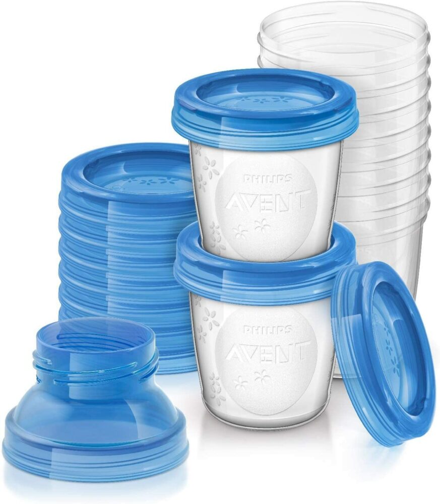 récipients de conservation du lait maternel avent