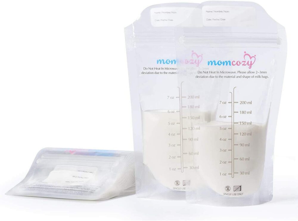 Récipients de conservation du lait maternel en sachets