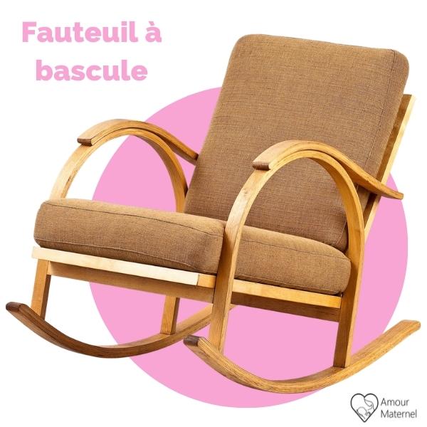 fauteuil-a-bascule-bois-tissus-marron