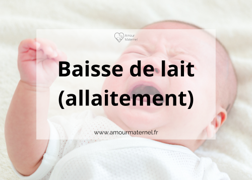 baisse de lactation
