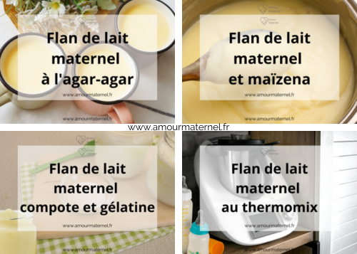 flan lait maternel recettes