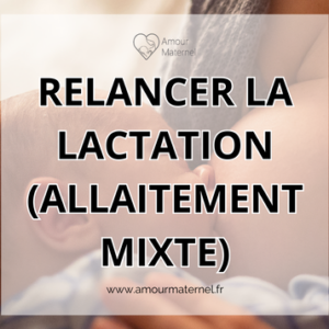 Allaitement mixte : relancer la lactation